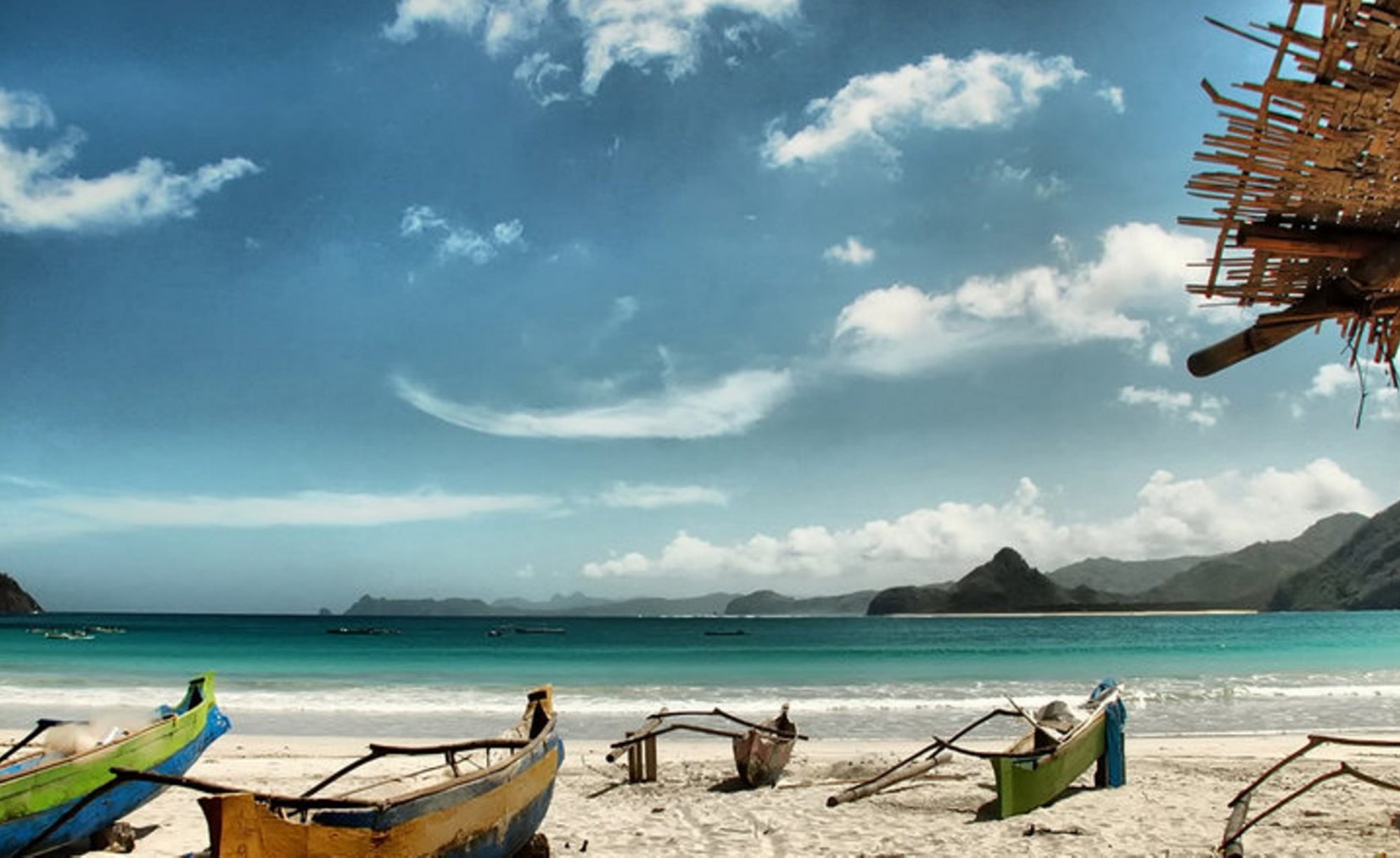 Boten op Selong Balanak Beach, Lombok