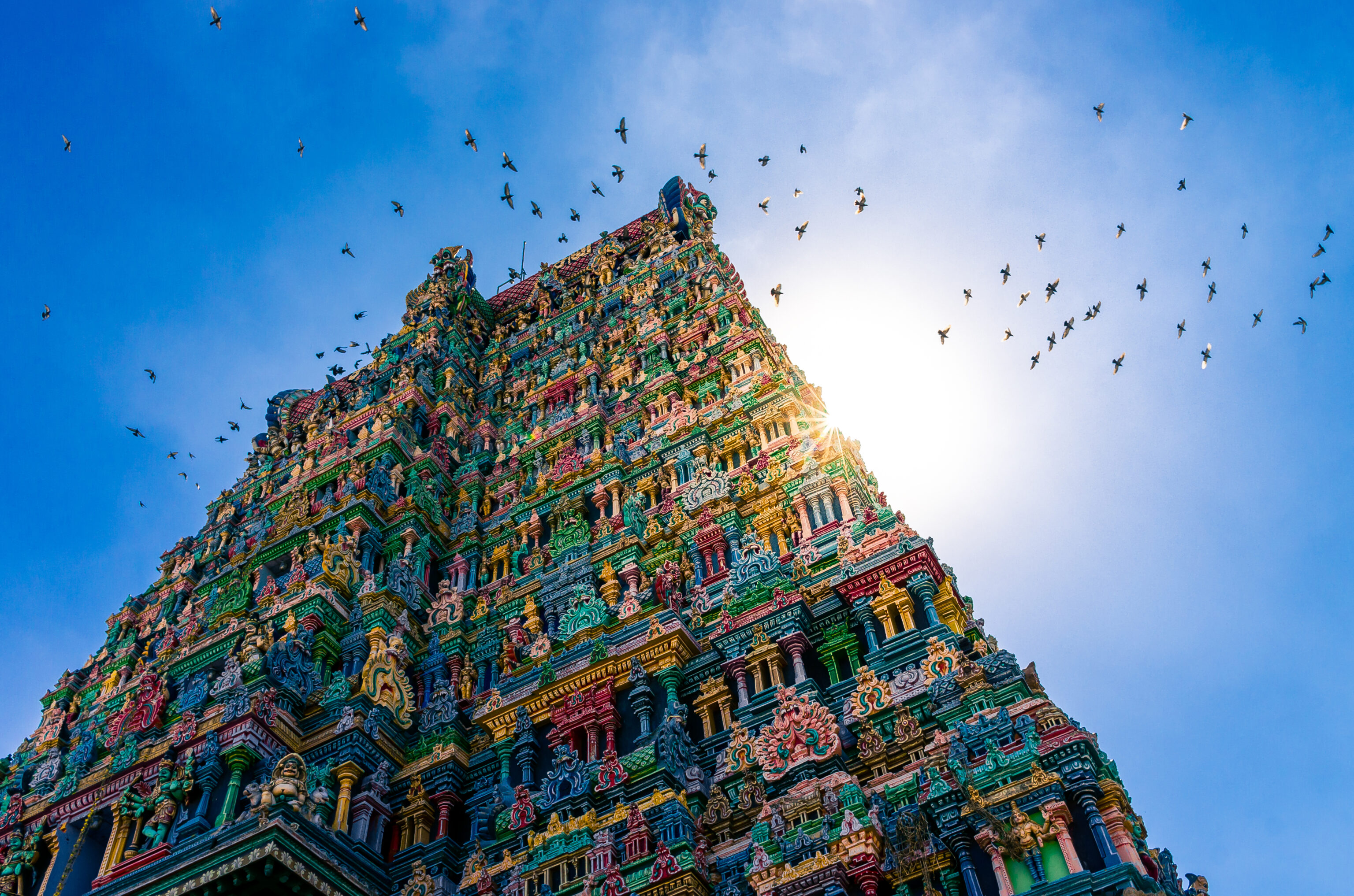 Meenakshi,Hindu,Temple,In,Madurai,,Tamil,Nadu,,South,India