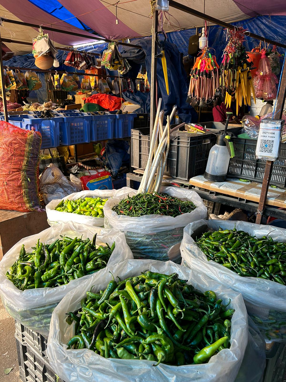 Textile Market Thimpu in Bhutan