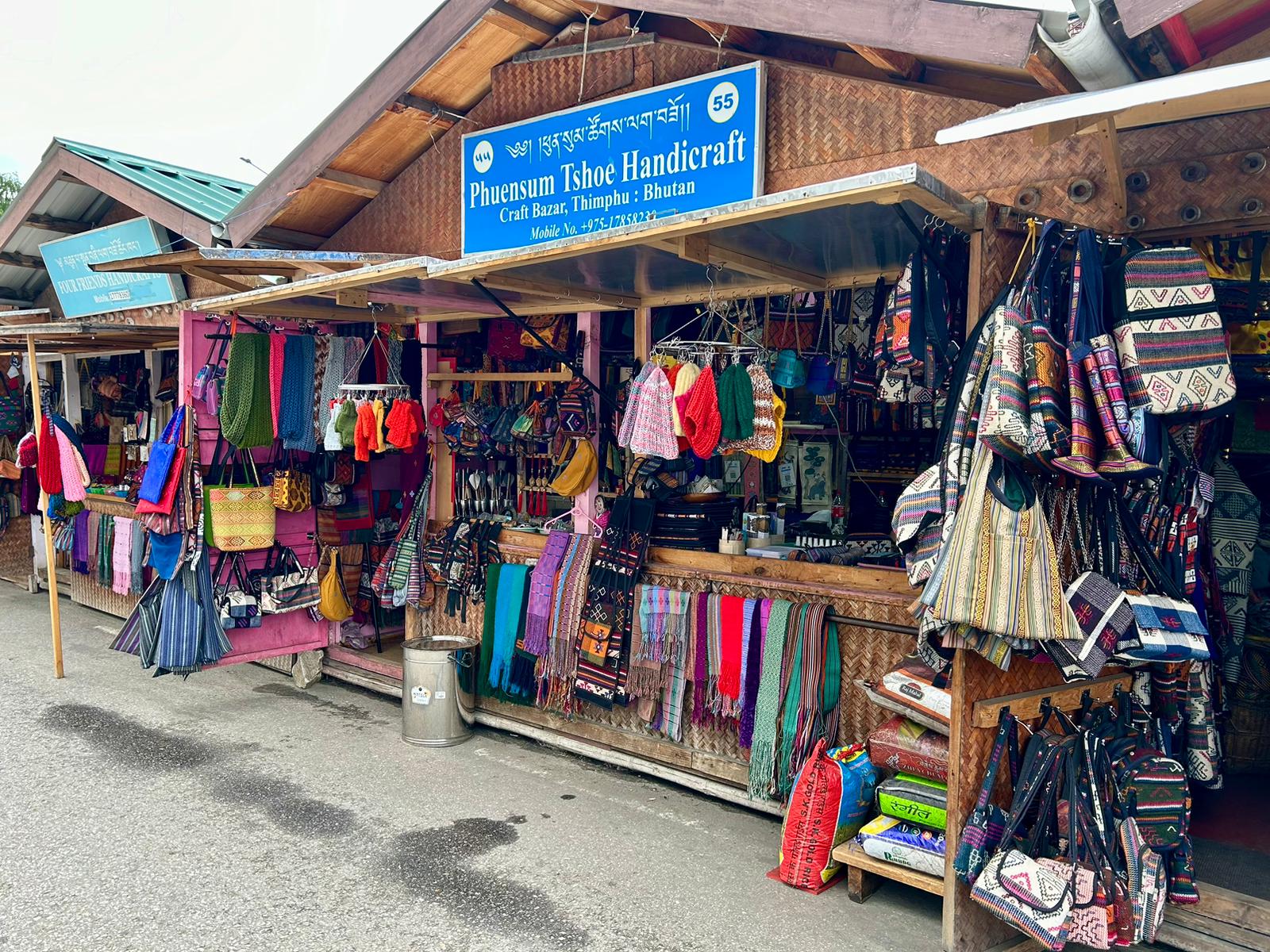Textile Market Thimpu in Bhutan