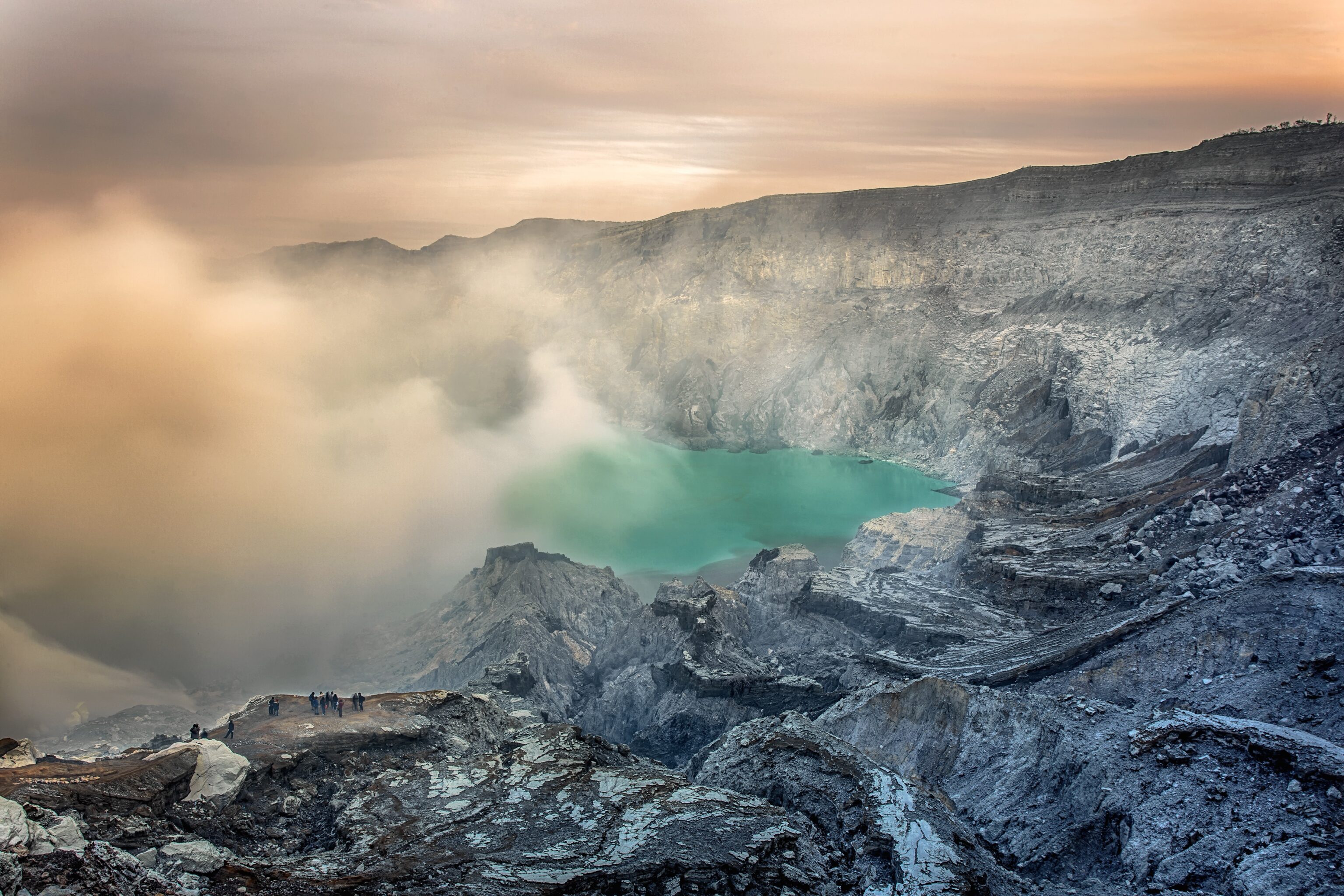 Ijen vulkaan op Java in Indonesie