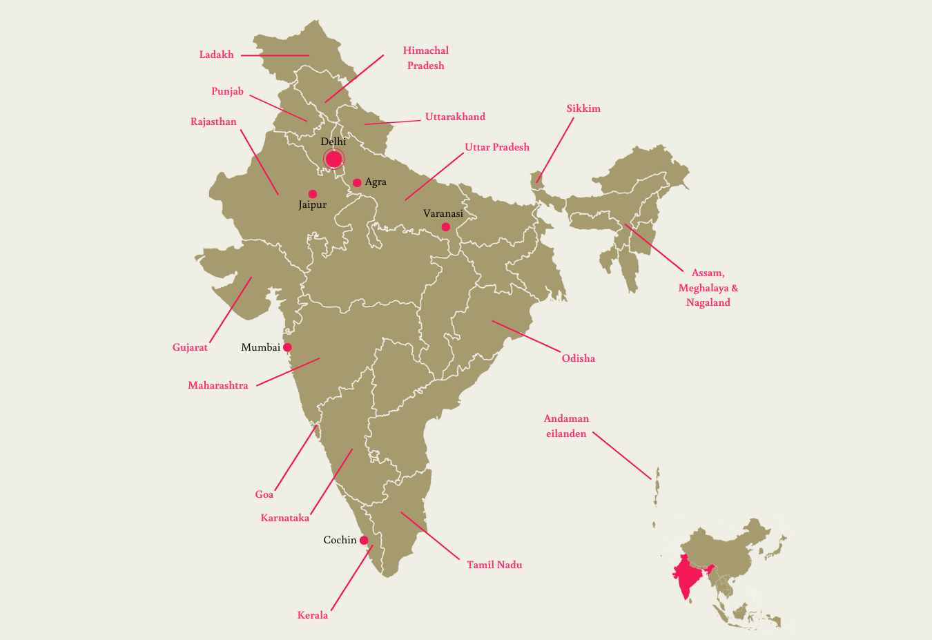 Regio kaartje India