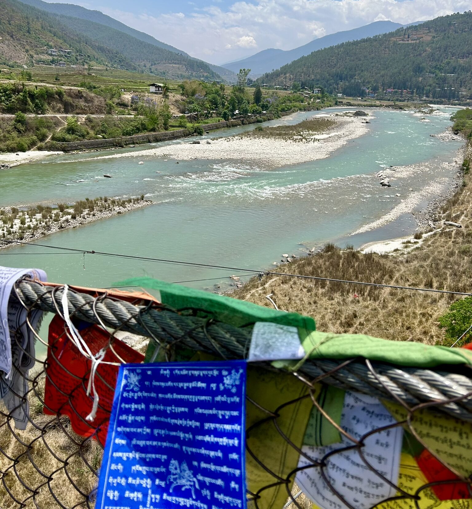 Punakha rivier in Bhutan