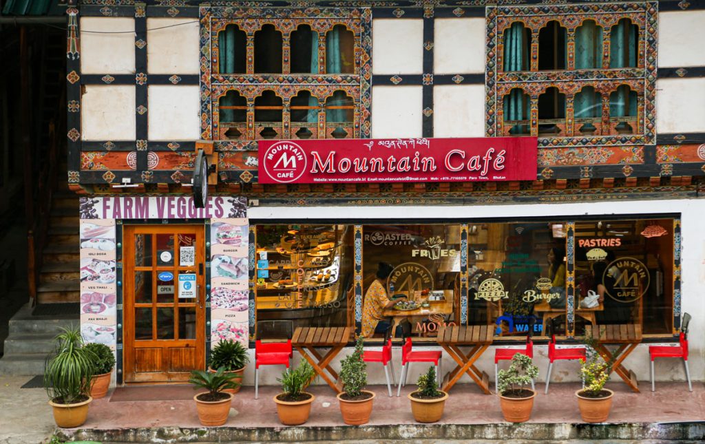 Mountain Cafe in Paro in Bhutan