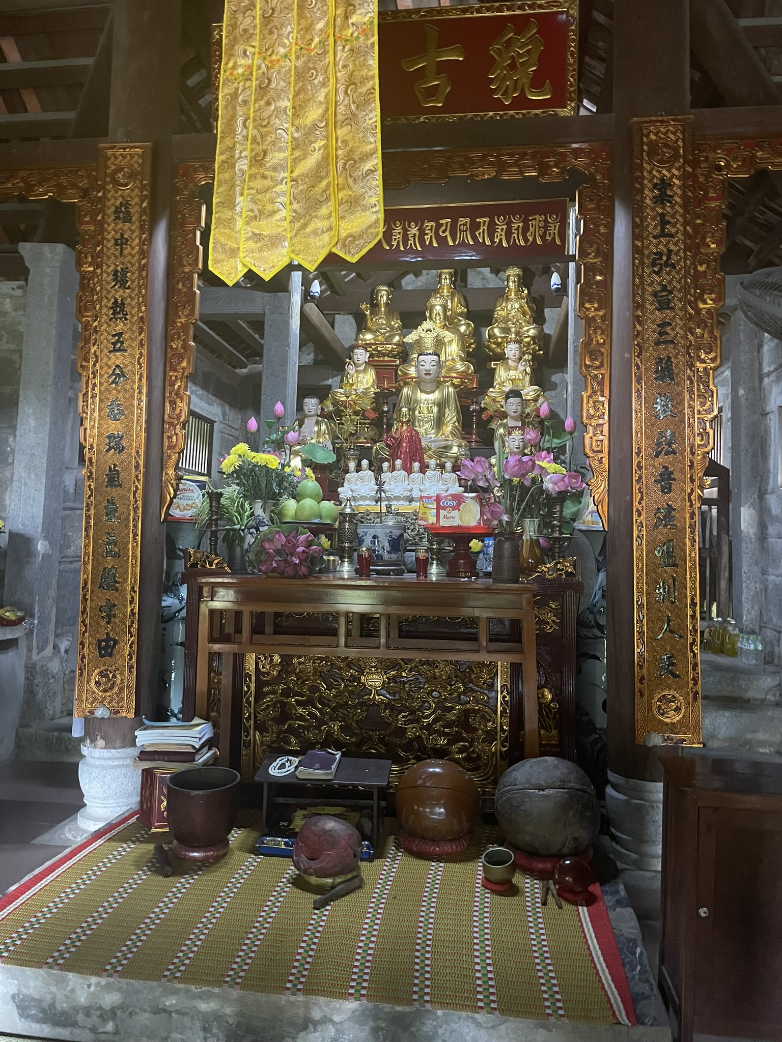 Binnen in een tempel