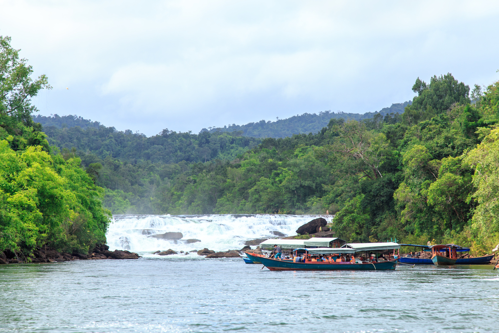 Tatai,Waterfall,Is,A,Big,One,Of,Waterfall,At,Cambodia,